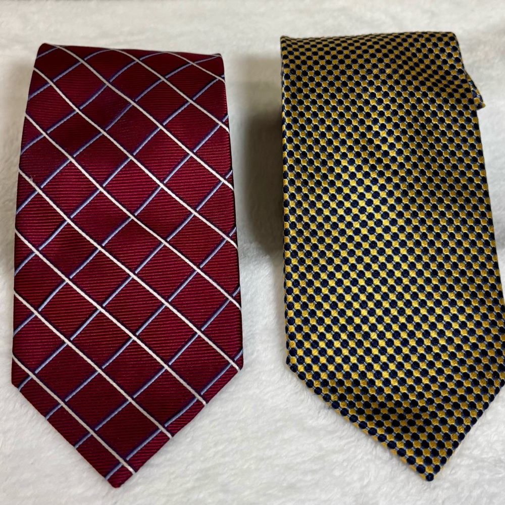 Elegant Red and Gold Men's Ties Set by Jos A Bank